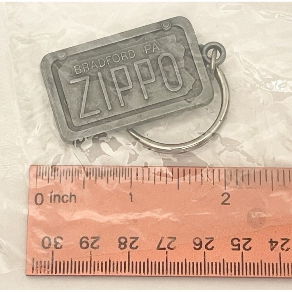 NEW Zippo License Plate Keychain Bradford PA Made In USA Zippo Lighter Brand